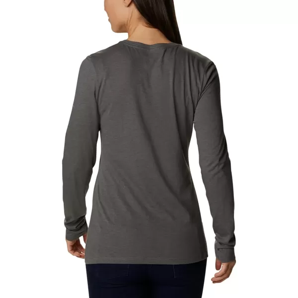 Columbia Womens Hidden Haven Ls TeeCharcoal HeatherDog