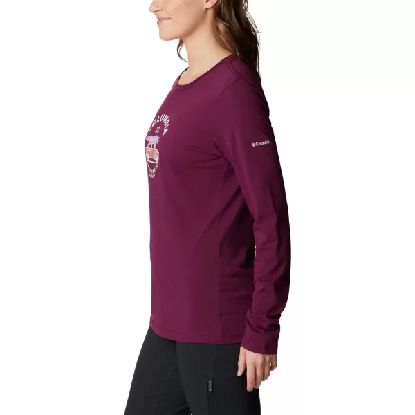 Columbia Womens Hidden Haven Ls TeeMarionberry Buggy