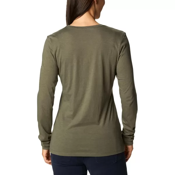 Columbia Womens Hidden Haven Ls TeeStone Green HeatherOtter