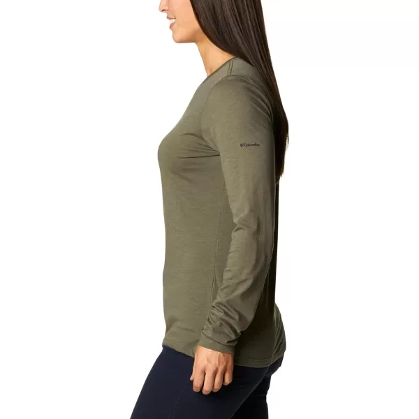 Columbia Womens Hidden Haven Ls TeeStone Green HeatherOtter