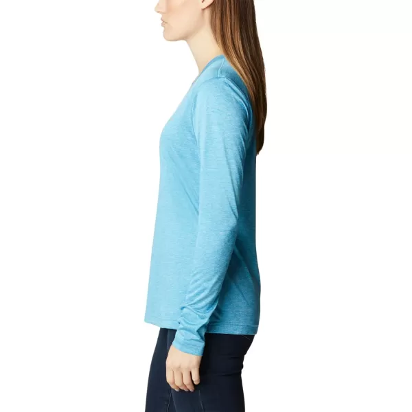 Columbia Womens Hike Long Sleeve ShirtBlue Chill Heather