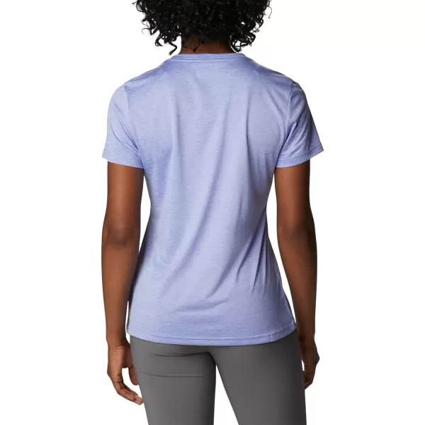 Columbia Womens Hike Short Sleeve CrewSerenity Heather