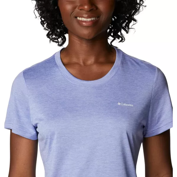 Columbia Womens Hike Short Sleeve CrewSerenity Heather