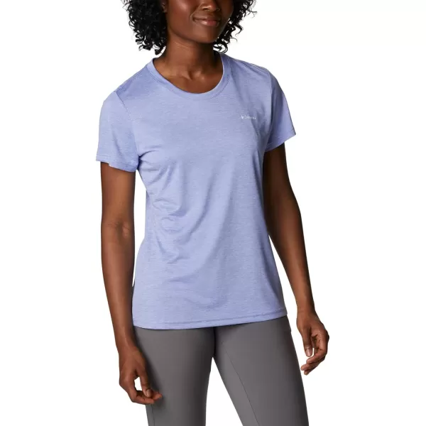 Columbia Womens Hike Short Sleeve CrewSerenity Heather