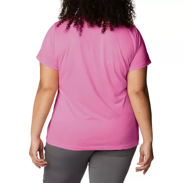 Columbia Womens Hike Short Sleeve CrewWild Fuchsia Heather