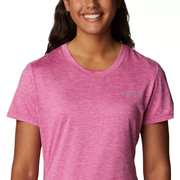 Columbia Womens Hike Short Sleeve CrewWild Fuchsia Heather