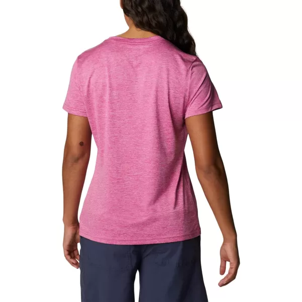 Columbia Womens Hike Short Sleeve CrewWild Fuchsia Heather