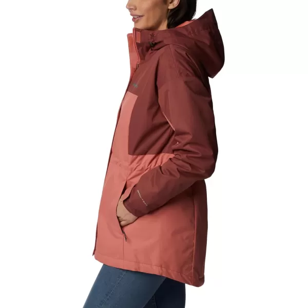 Columbia Womens Hikebound Long Insulated JacketFaded PeachBeetroot