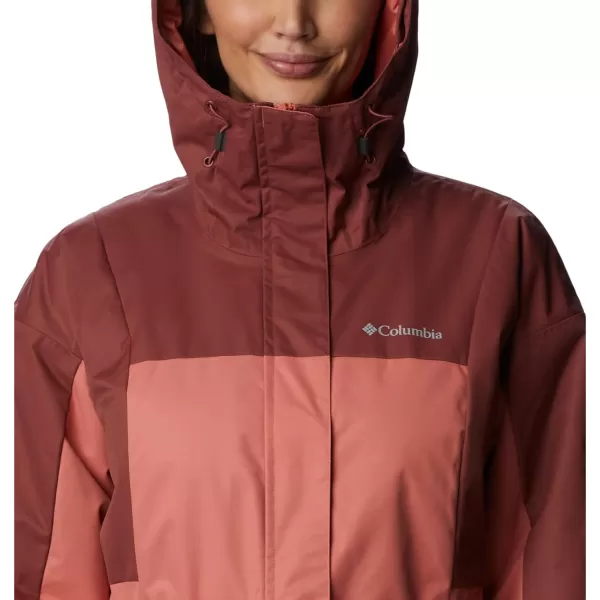 Columbia Womens Hikebound Long Insulated JacketFaded PeachBeetroot