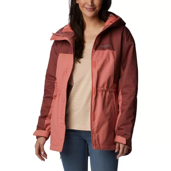 Columbia Womens Hikebound Long Insulated JacketFaded PeachBeetroot