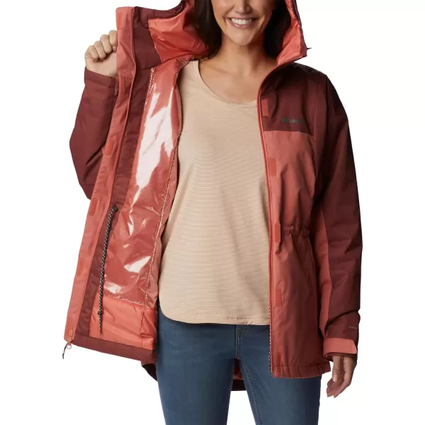 Columbia Womens Hikebound Long Insulated JacketFaded PeachBeetroot