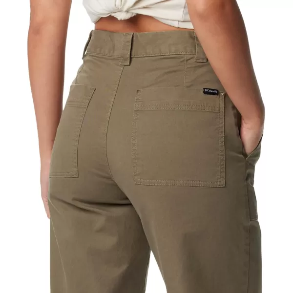 Columbia Womens Holly Hideaway Cotton PantStone Green