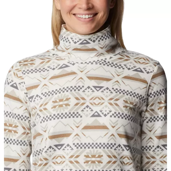 Columbia Womens Holly Hideaway Funnel Neck Long SleeveChalk Checkered Peaks