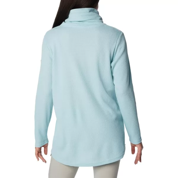 Columbia Womens Holly Hideaway Waffle Cowl Neck PulloverAqua Haze