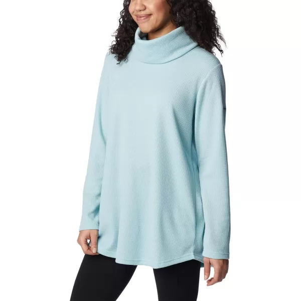 Columbia Womens Holly Hideaway Waffle Cowl Neck PulloverAqua Haze