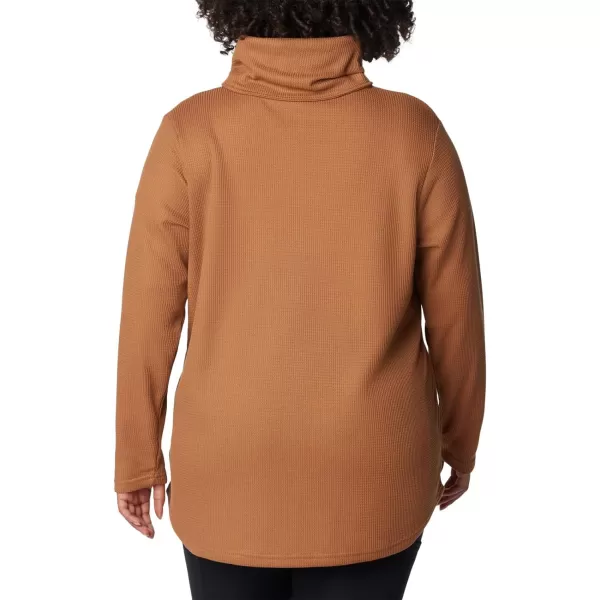 Columbia Womens Holly Hideaway Waffle Cowl Neck PulloverCamel Brown