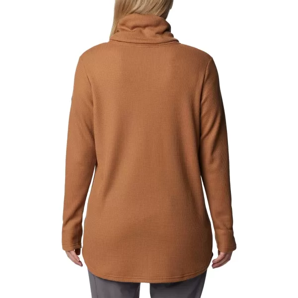 Columbia Womens Holly Hideaway Waffle Cowl Neck PulloverCamel Brown