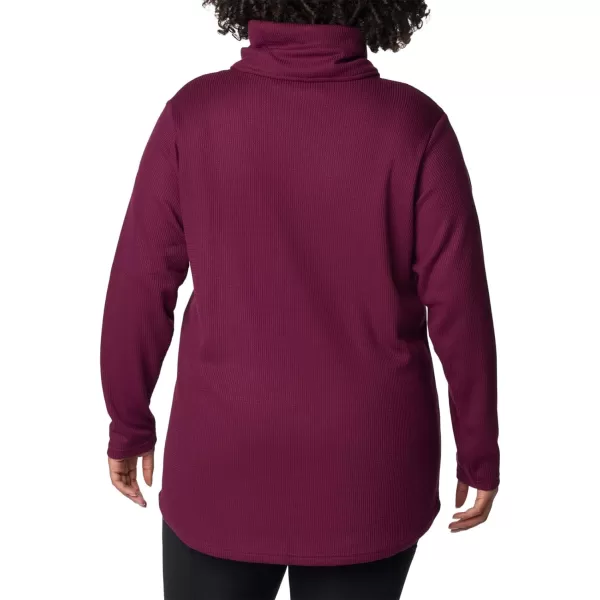 Columbia Womens Holly Hideaway Waffle Cowl Neck PulloverMarionberry