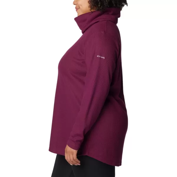 Columbia Womens Holly Hideaway Waffle Cowl Neck PulloverMarionberry