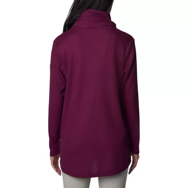 Columbia Womens Holly Hideaway Waffle Cowl Neck PulloverMarionberry