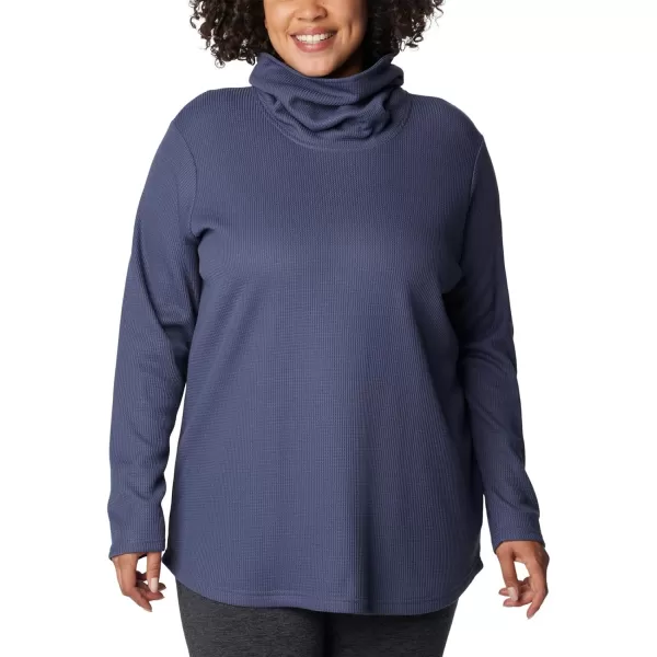 Columbia Womens Holly Hideaway Waffle Cowl Neck PulloverNocturnal