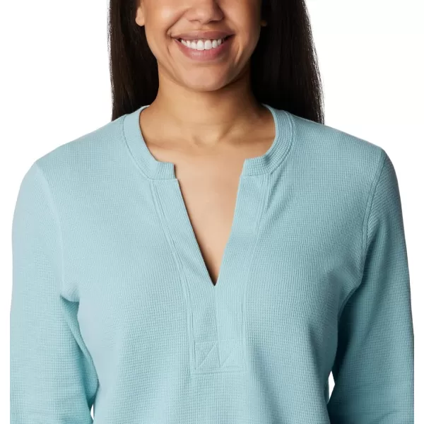 Columbia Womens Holly Hideaway Waffle Long SleeveAqua Haze