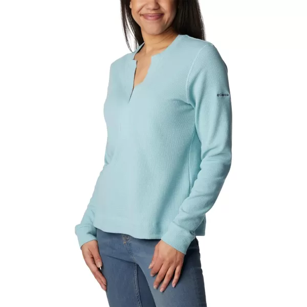 Columbia Womens Holly Hideaway Waffle Long SleeveAqua Haze