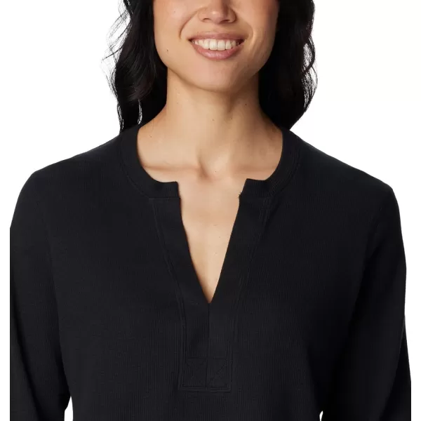 Columbia Womens Holly Hideaway Waffle Long SleeveBlack