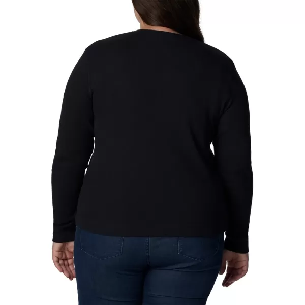 Columbia Womens Holly Hideaway Waffle Long SleeveBlack