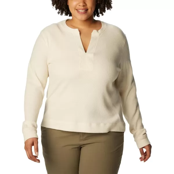 Columbia Womens Holly Hideaway Waffle Long SleeveChalk