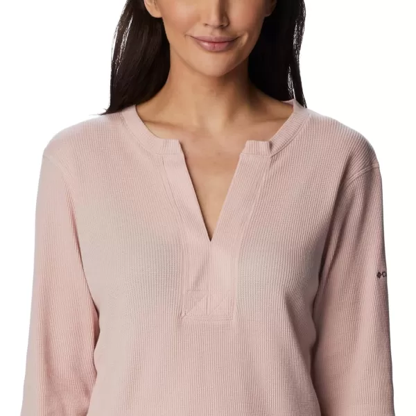 Columbia Womens Holly Hideaway Waffle Long SleeveDusty Pink