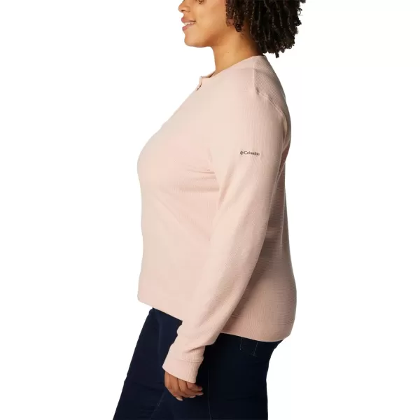 Columbia Womens Holly Hideaway Waffle Long SleeveDusty Pink