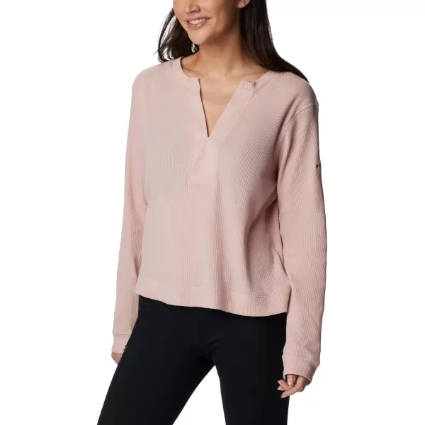 Columbia Womens Holly Hideaway Waffle Long SleeveDusty Pink