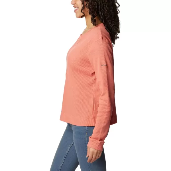 Columbia Womens Holly Hideaway Waffle Long SleeveFaded Peach