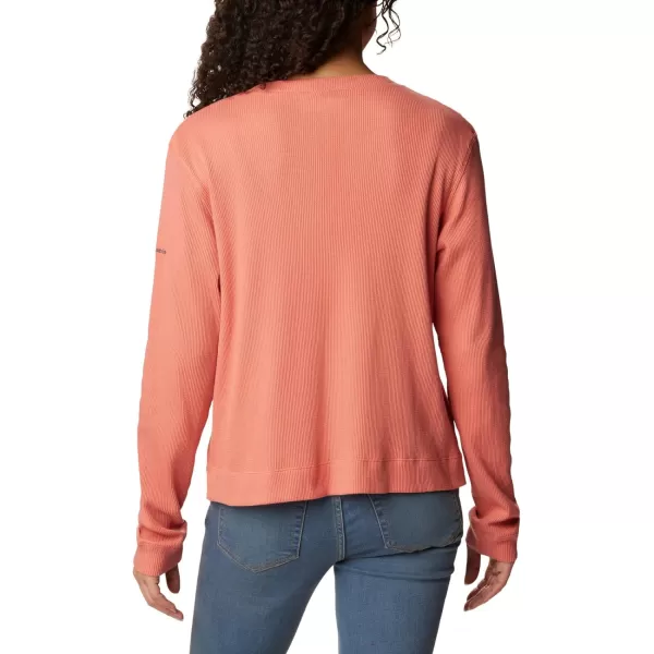 Columbia Womens Holly Hideaway Waffle Long SleeveFaded Peach