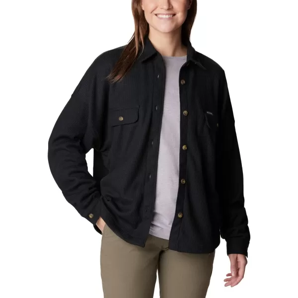 Columbia Womens Holly Hideaway Waffle Shirt JacketBlack