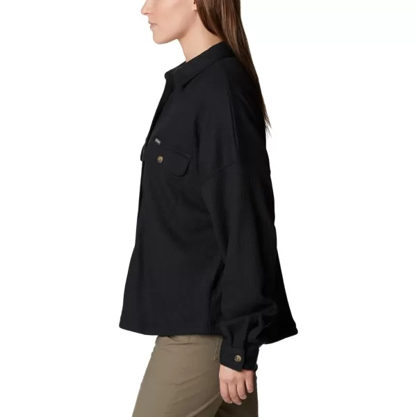 Columbia Womens Holly Hideaway Waffle Shirt JacketBlack