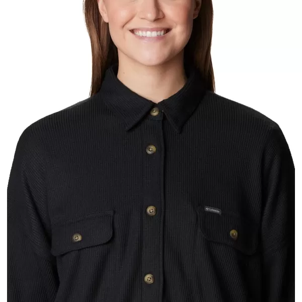 Columbia Womens Holly Hideaway Waffle Shirt JacketBlack