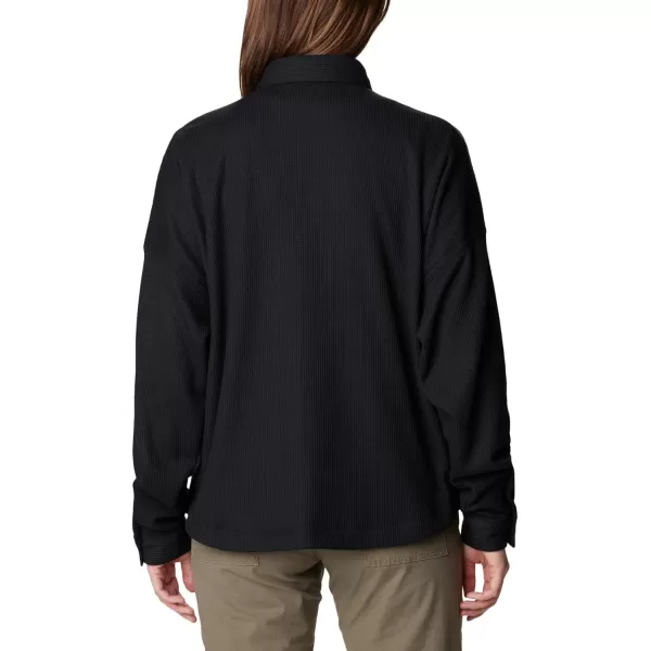 Columbia Womens Holly Hideaway Waffle Shirt JacketBlack