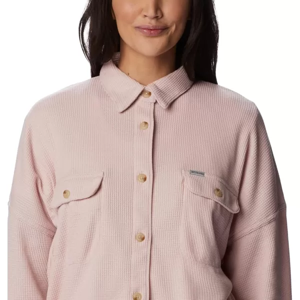 Columbia Womens Holly Hideaway Waffle Shirt JacketDusty Pink