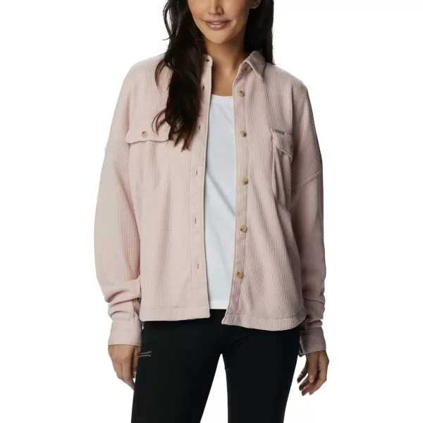 Columbia Womens Holly Hideaway Waffle Shirt JacketDusty Pink