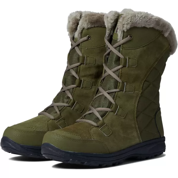 Columbia Womens Ice Maiden II Snow BootNew Olive Red Onion