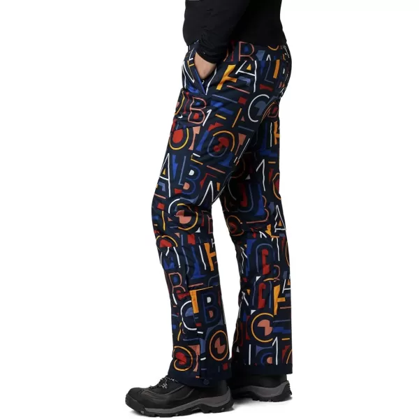 Columbia Womens Kick Turner Insulated PantDark Nocturnal Typo Print