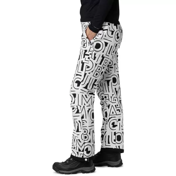 Columbia Womens Kick Turner Insulated PantWhite Typo Print