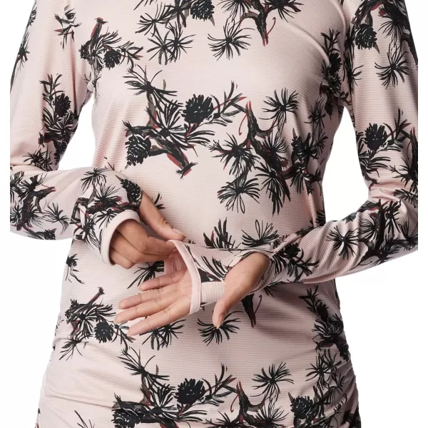 Columbia Womens Leslie Falls Long SleeveDusty Pink Pinecones