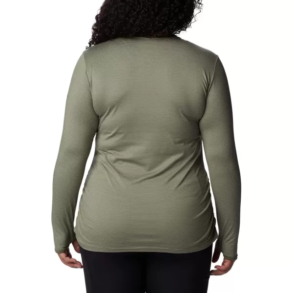 Columbia Womens Leslie Falls Long SleeveStone Green