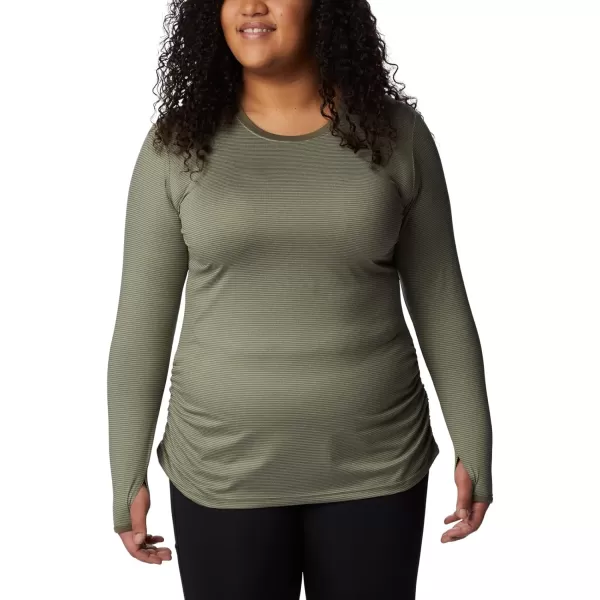 Columbia Womens Leslie Falls Long SleeveStone Green