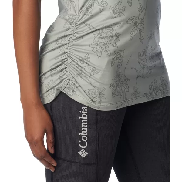 Columbia Womens Leslie Falls Short SleeveSafari Tigerlines Tonal