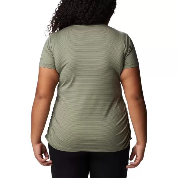 Columbia Womens Leslie Falls Short SleeveStone Green