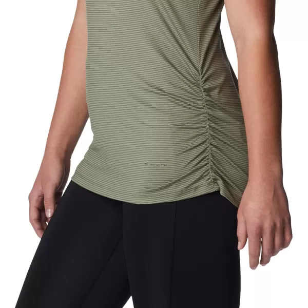 Columbia Womens Leslie Falls Short SleeveStone Green